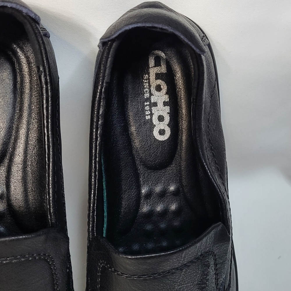 Clohoo Men's Black NWOT Handcrafted Cowhide Faux Leather Slip-On Loafers Sz US 7 - Picture 6 of 12